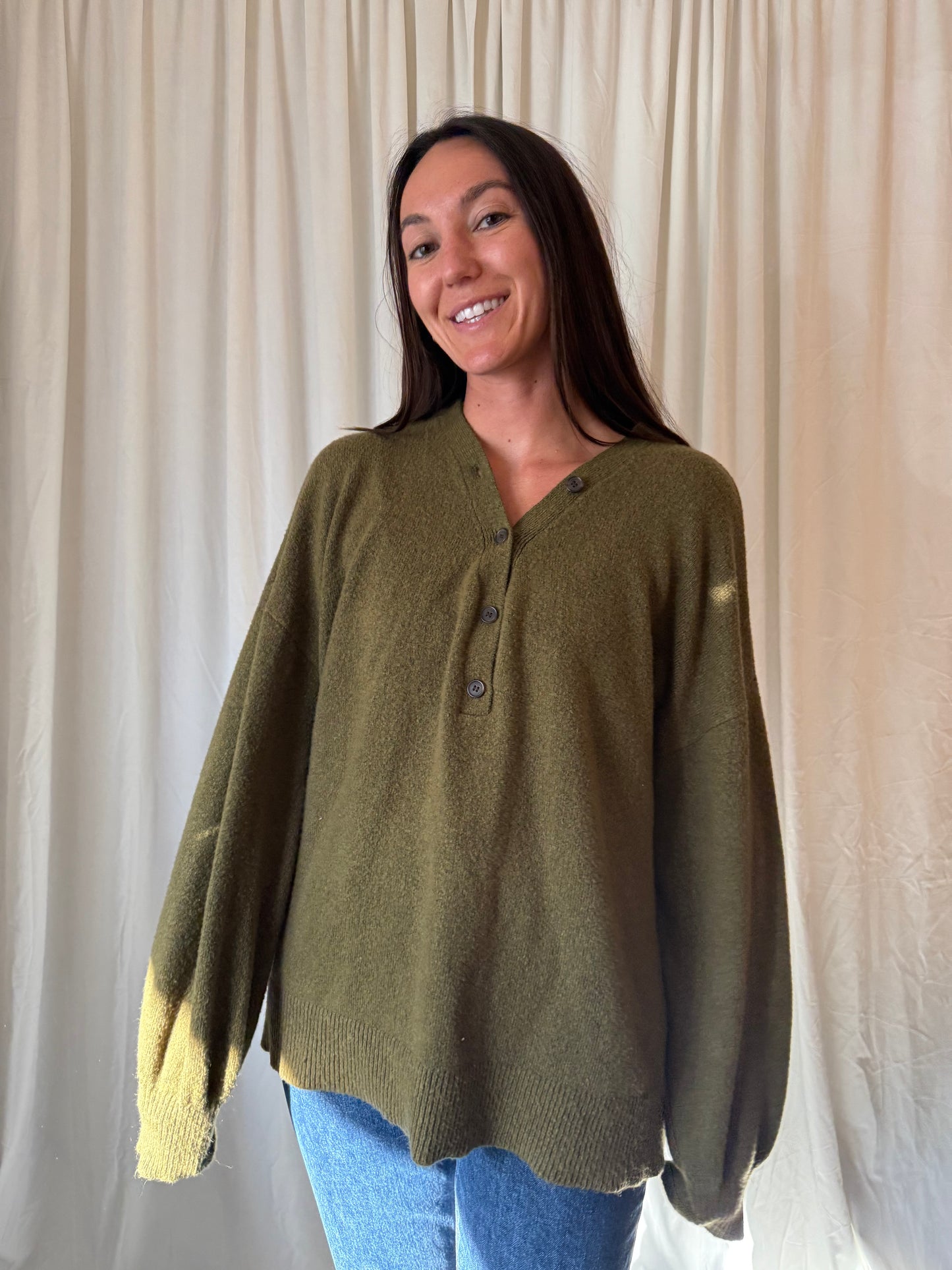 Loft Quarter Button Down Sweater