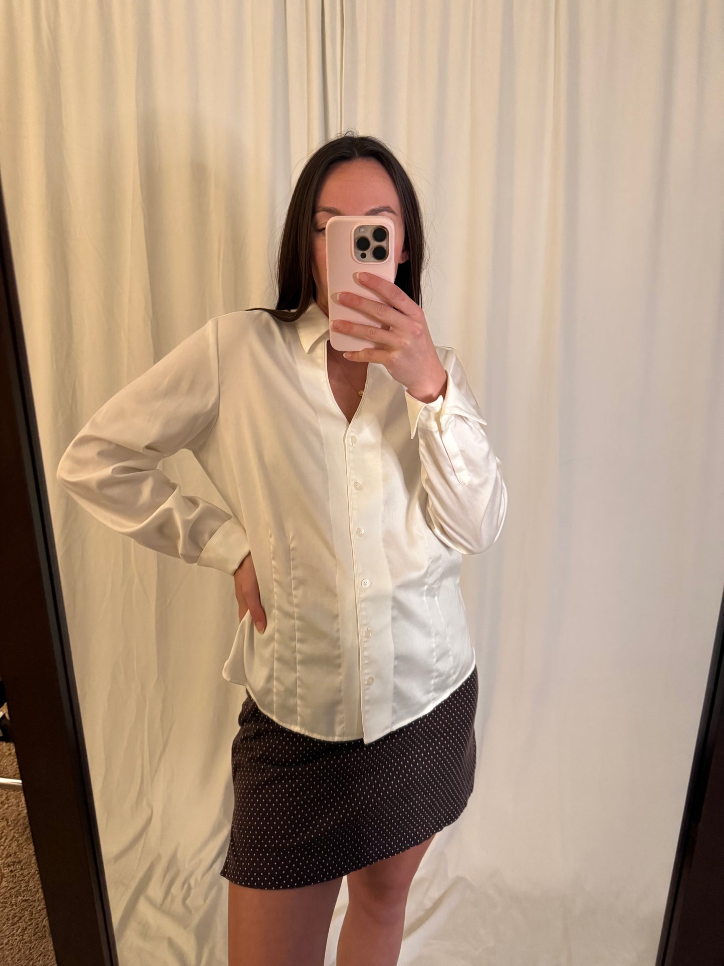 JN Apparel Brown Polka Dot Skirt