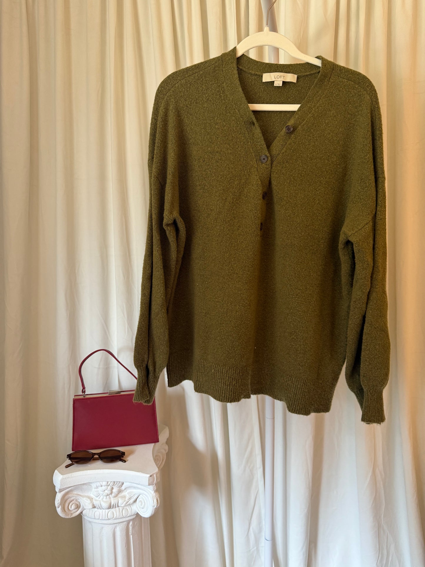 Loft Quarter Button Down Sweater