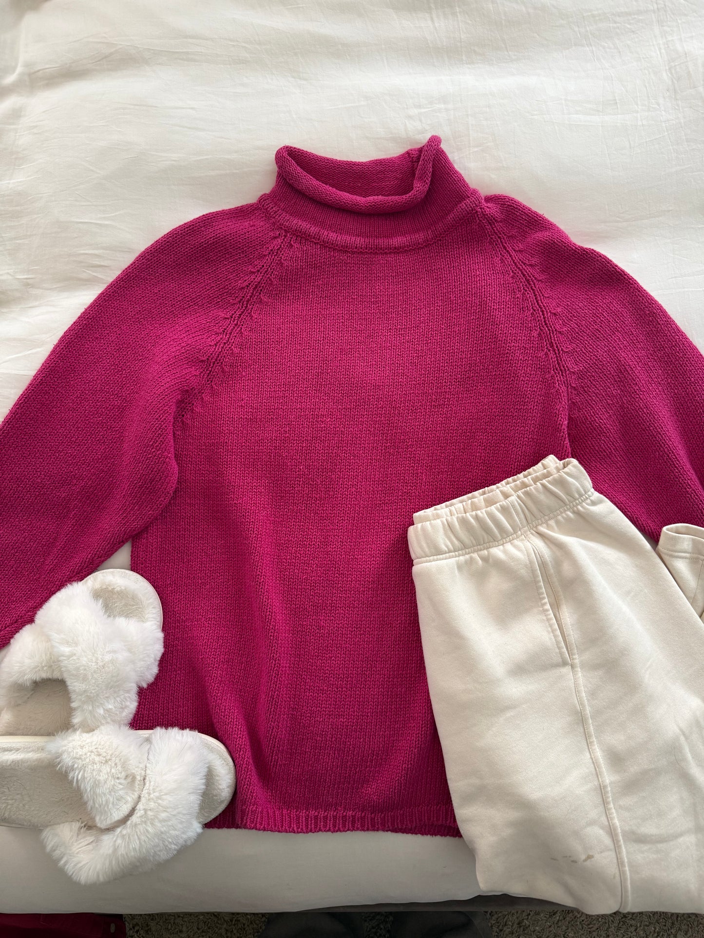90s Pink Roll Neck Sweater