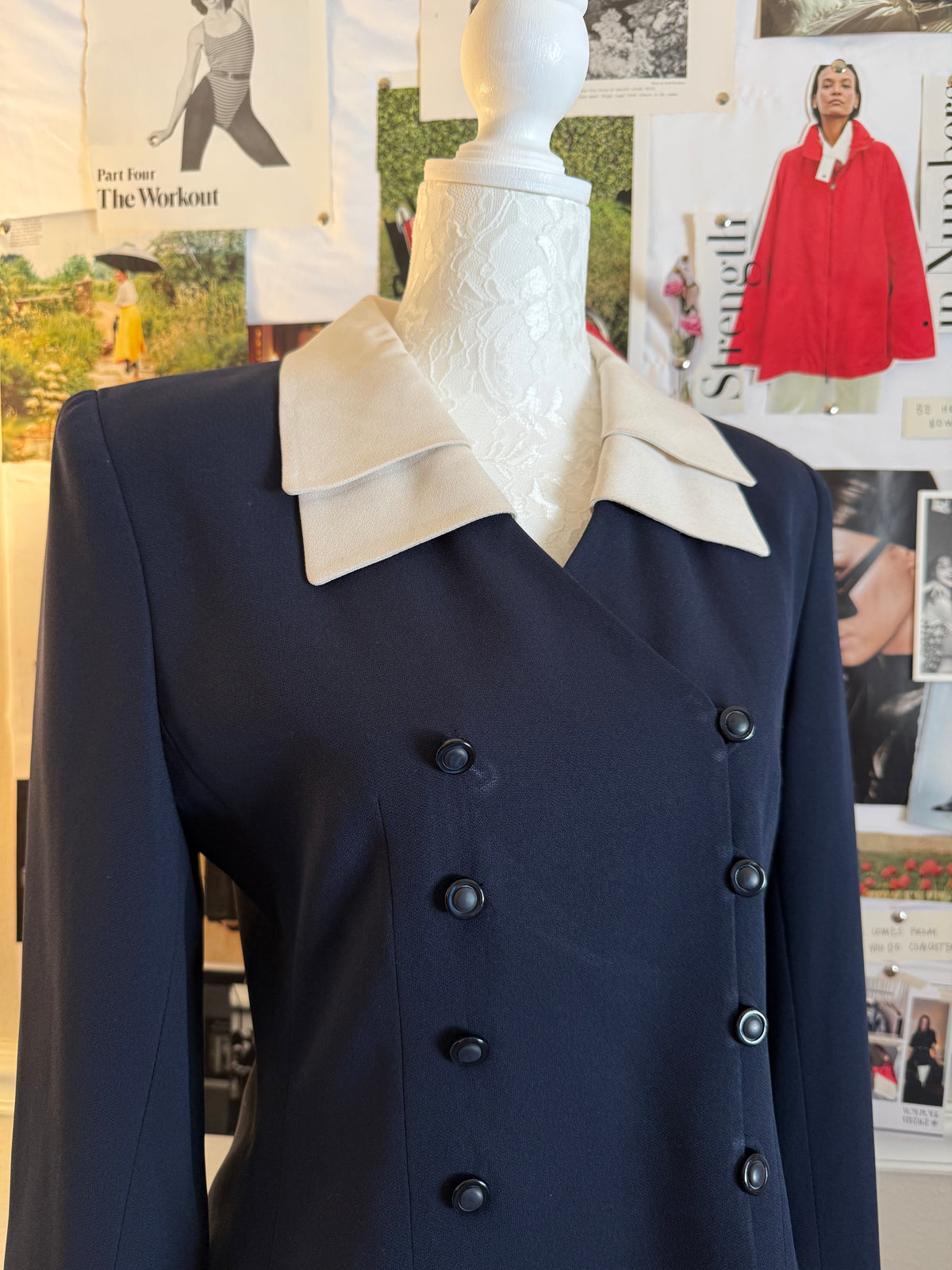 Kasper Blue Blazer Top