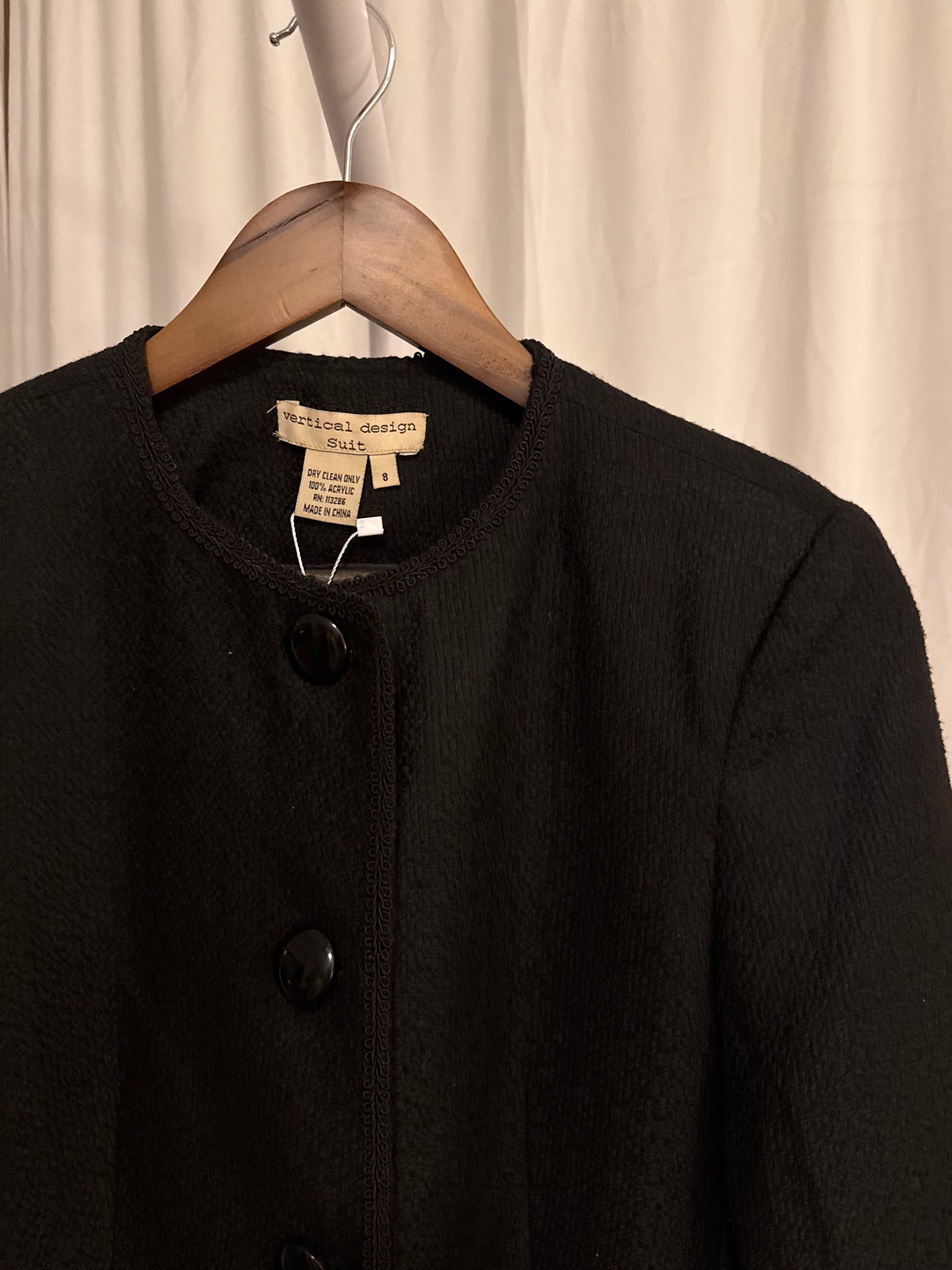Vintage Black Blazer Top