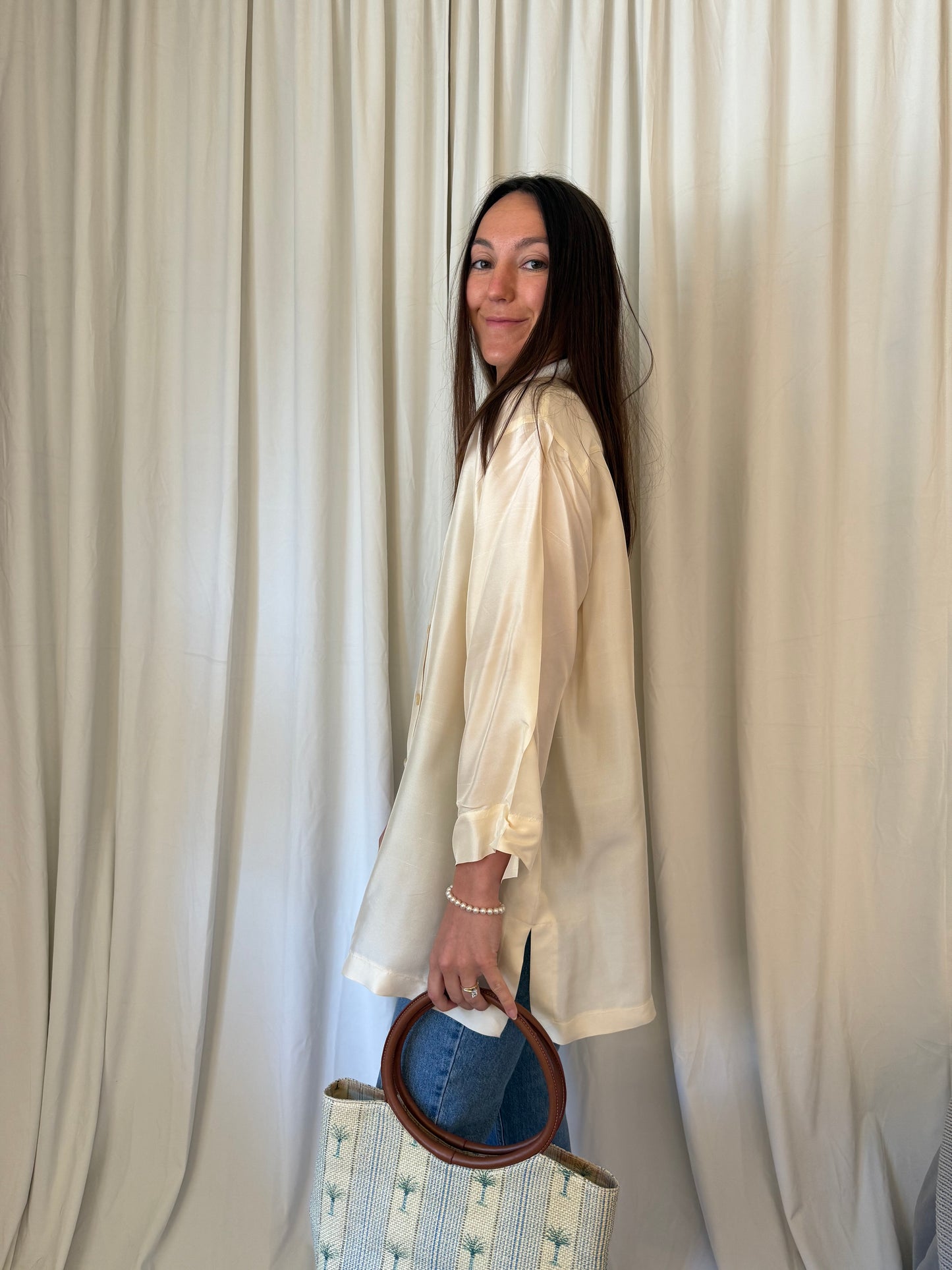 100% Silk Button Down