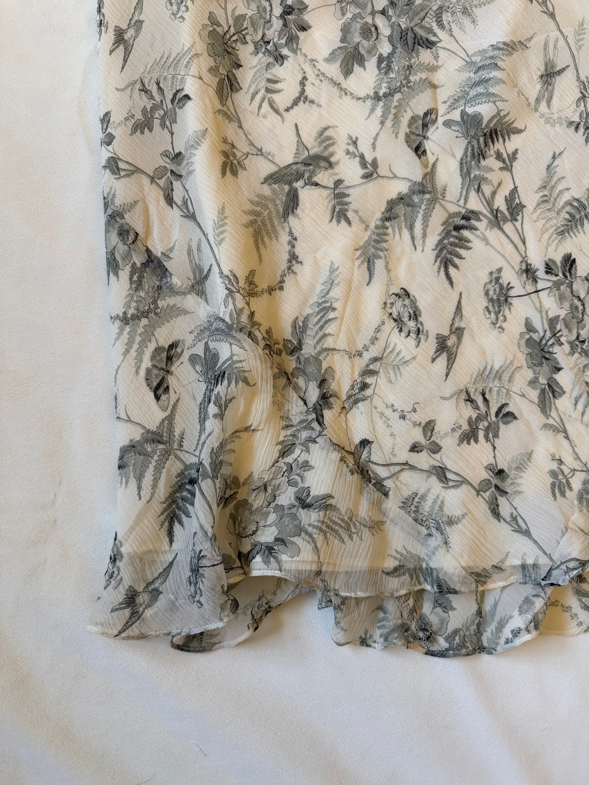 Express Flower Silk Skirt