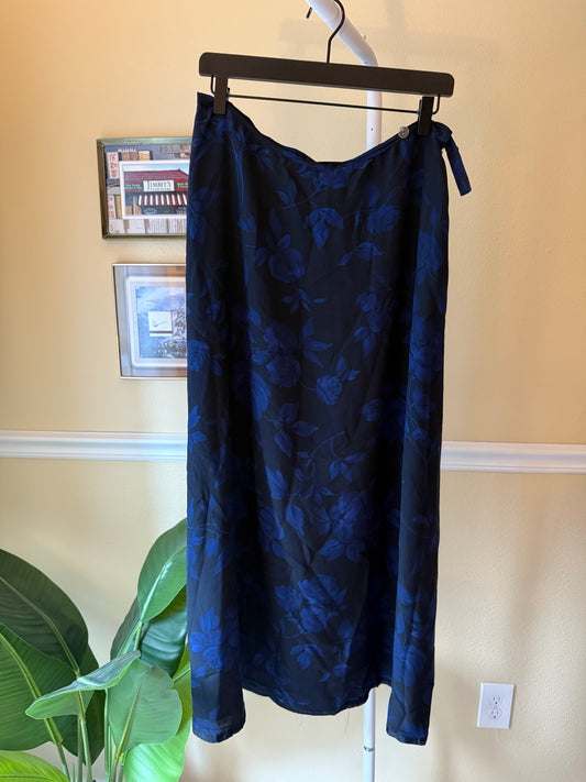 The Cobalt Rose Skirt