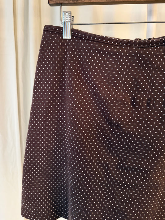 JN Apparel Brown Polka Dot Skirt