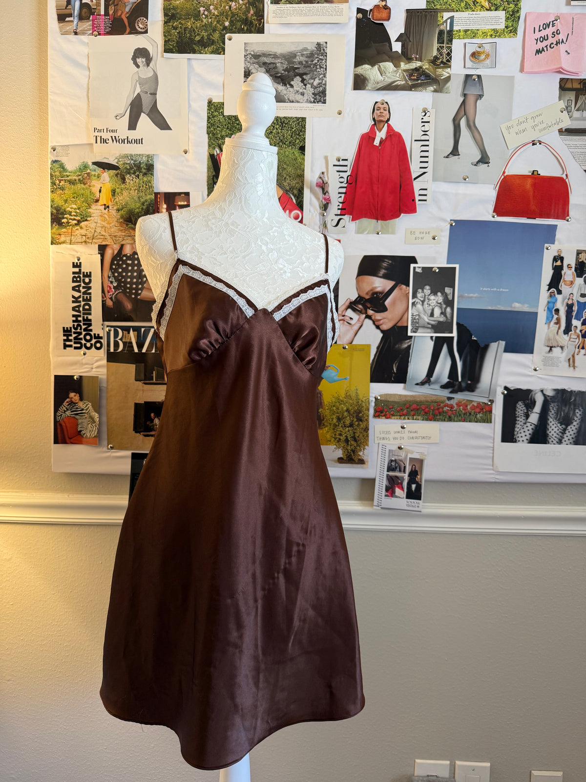 Jones New York Darling Brown Slip Dress