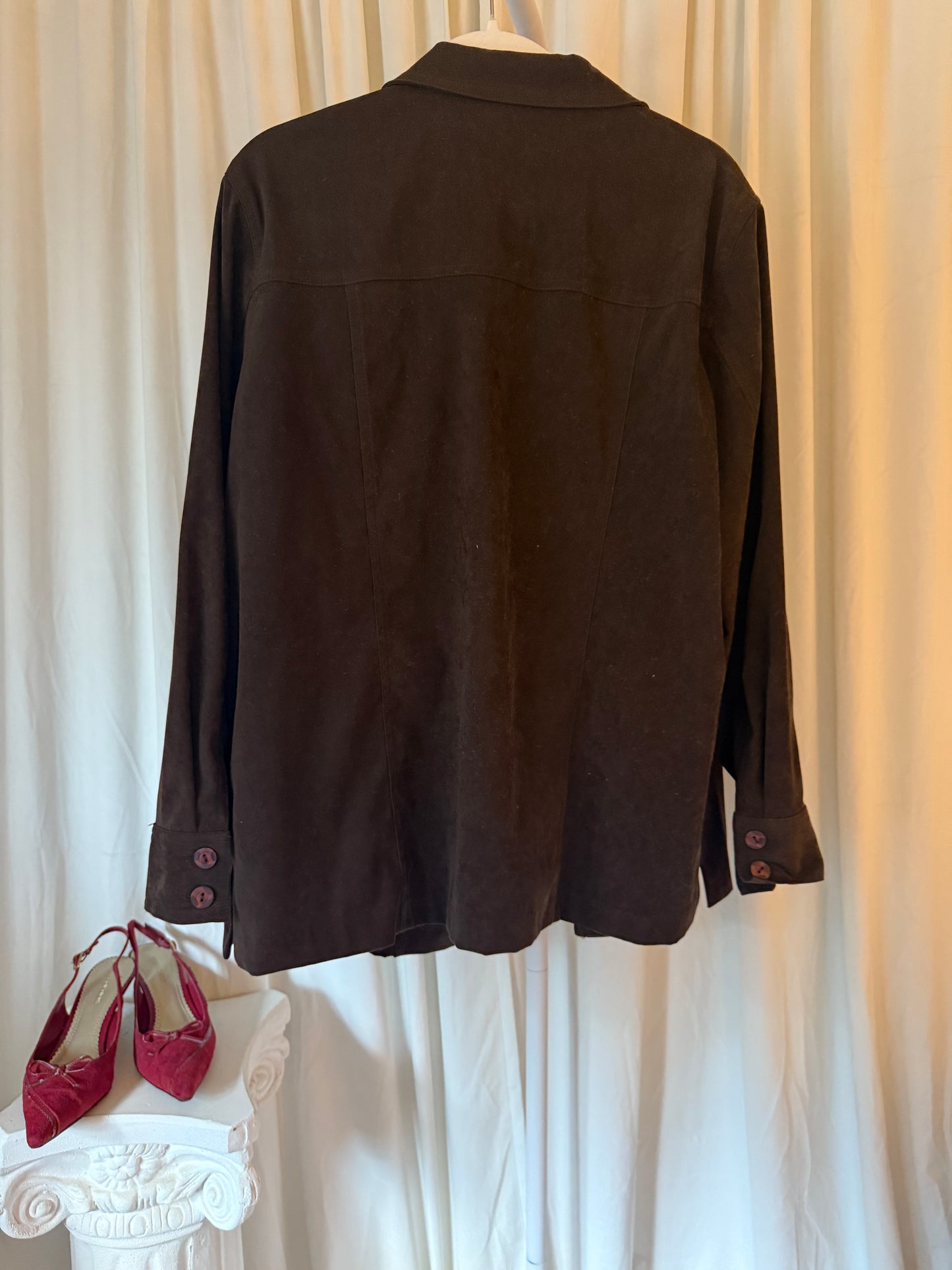 Brown Faux Suede Jacket