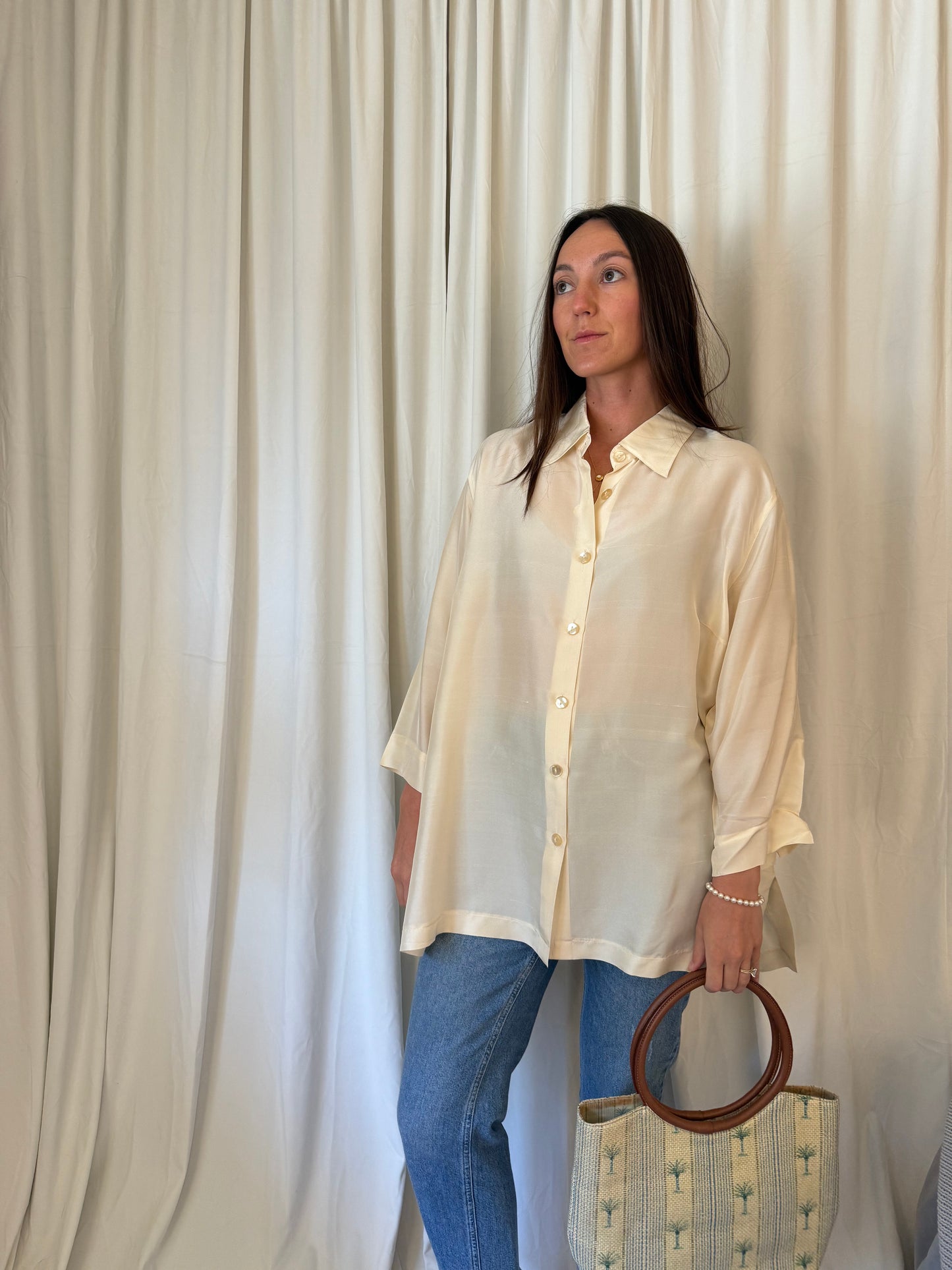 100% Silk Button Down