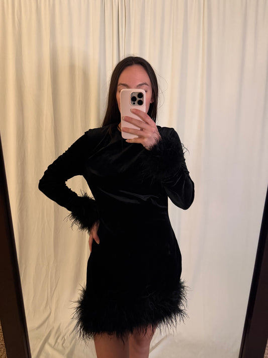 House of CB Velvet Dress