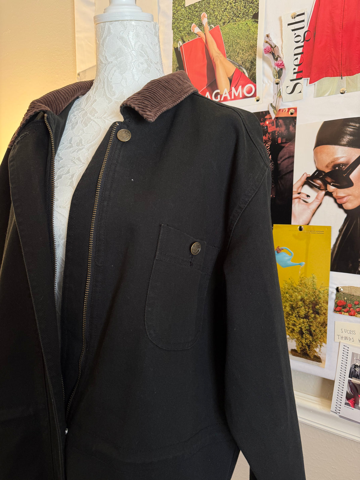 Denim & Co Black Barn Jacket