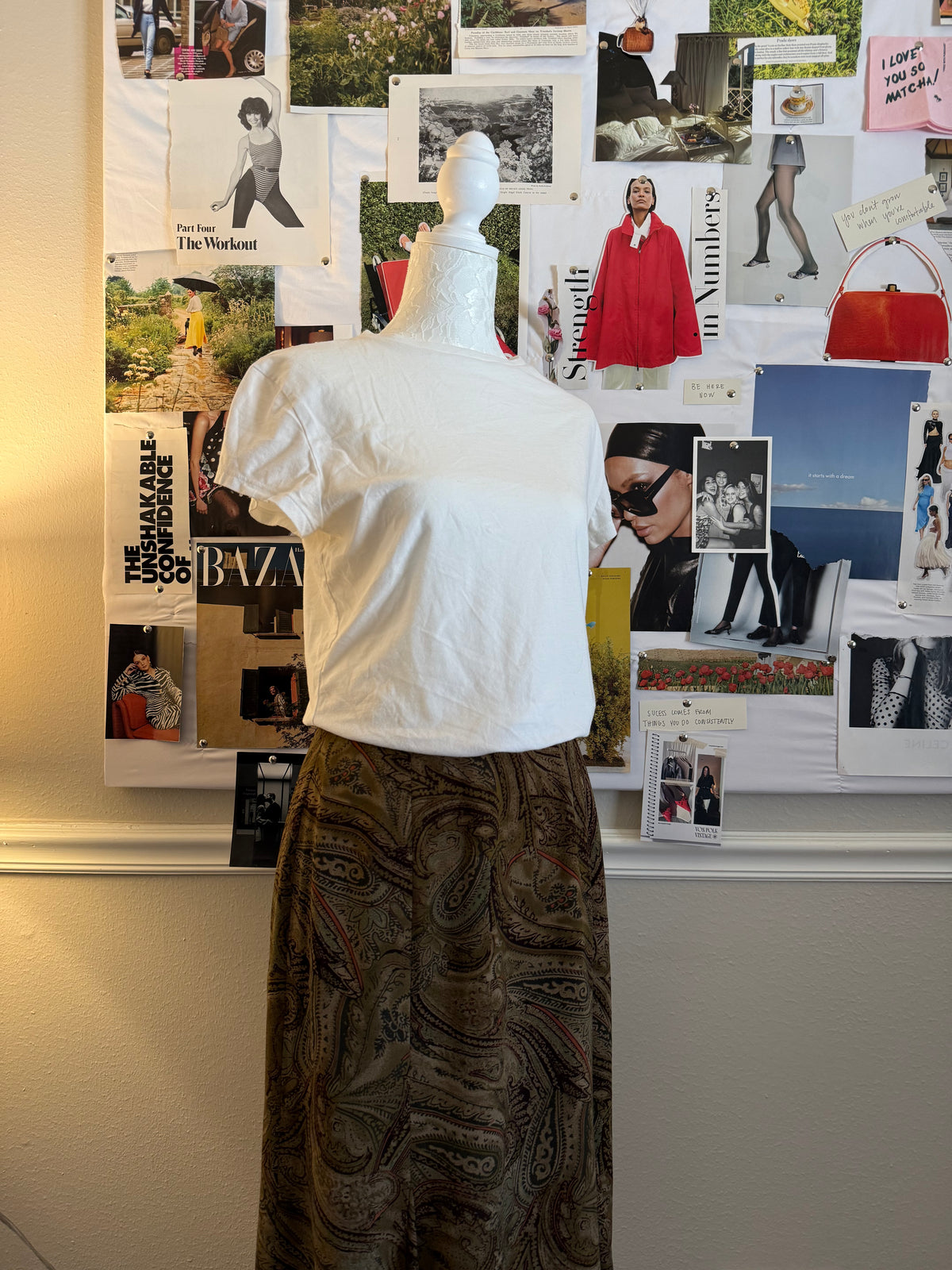 Jones Wear Vintage Paisley Skirt
