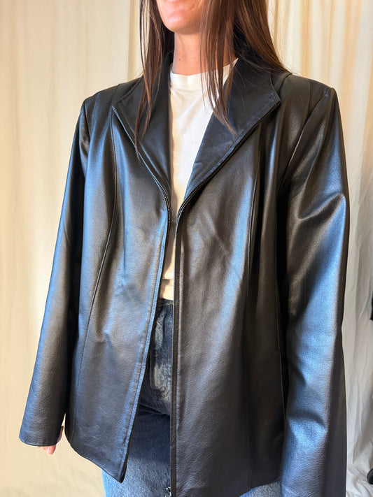 East 5th Black Leather Jacket