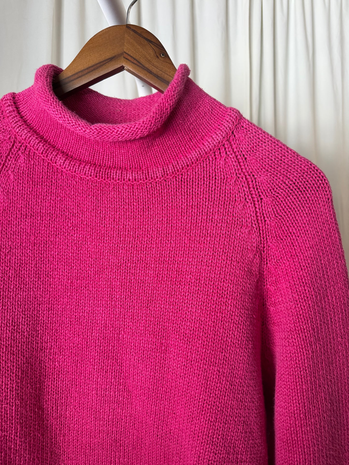90s Pink Roll Neck Sweater