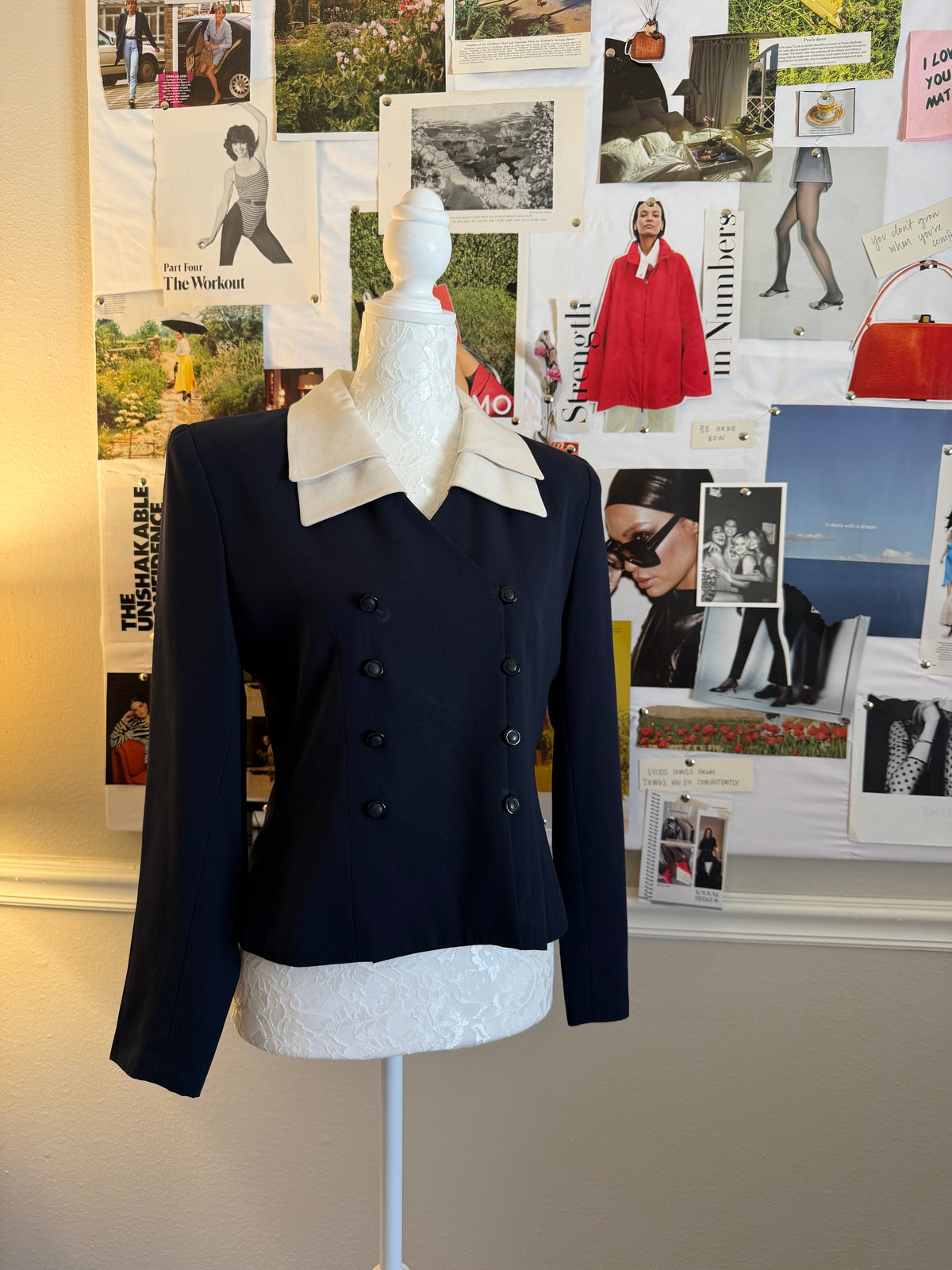 Kasper Blue Blazer Top