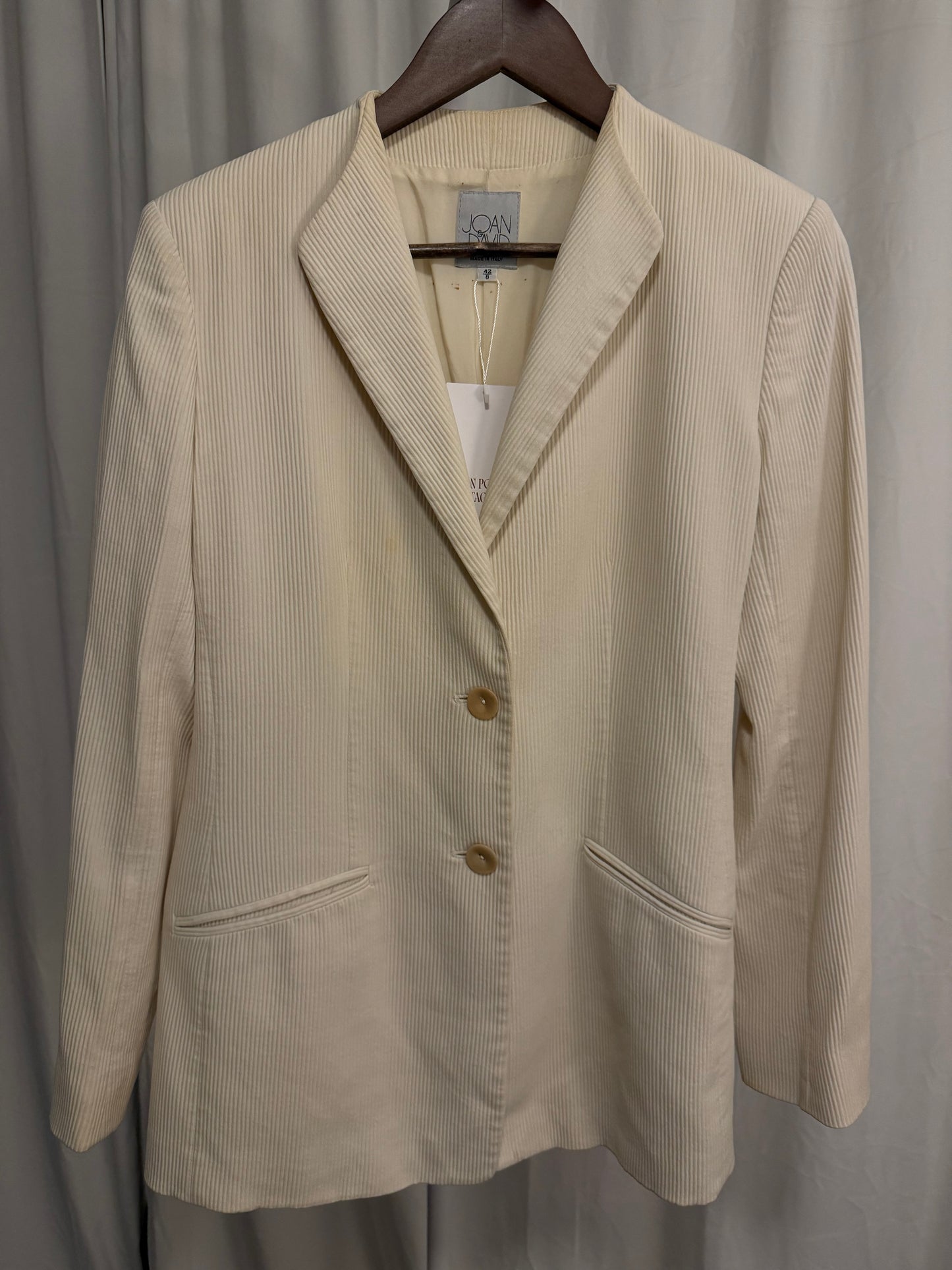 Joan and David Cream Blazer