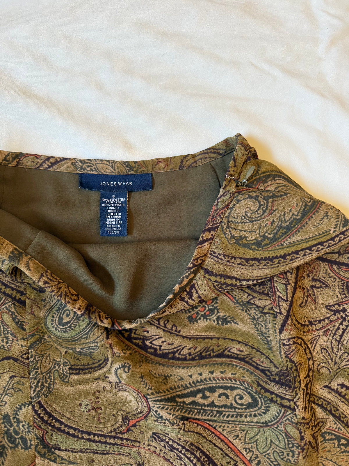 Jones Wear Vintage Paisley Skirt