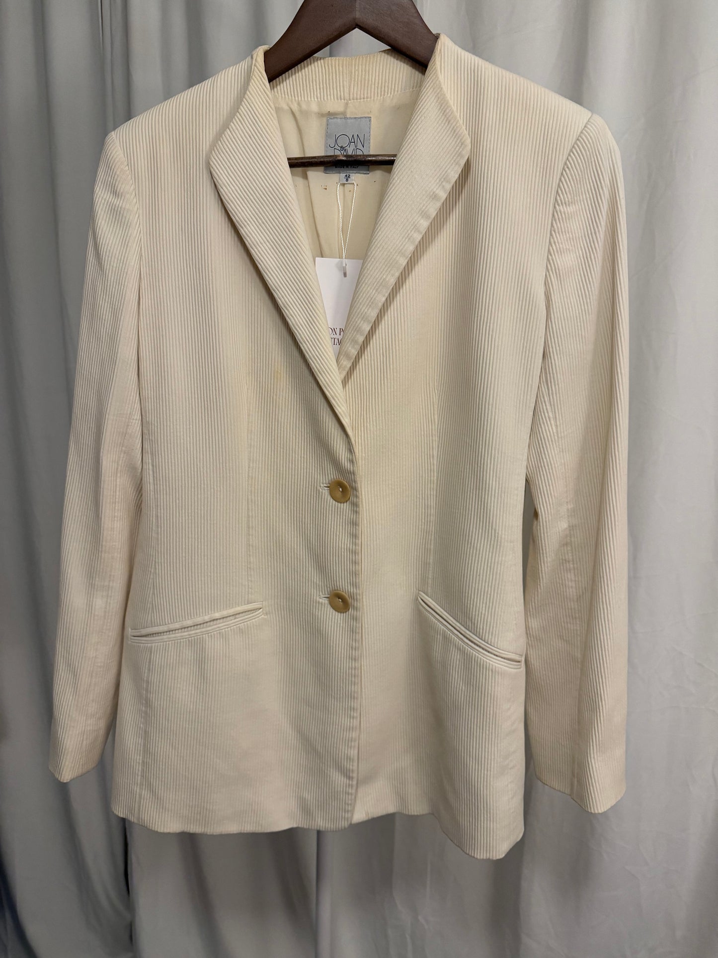 Joan and David Cream Blazer