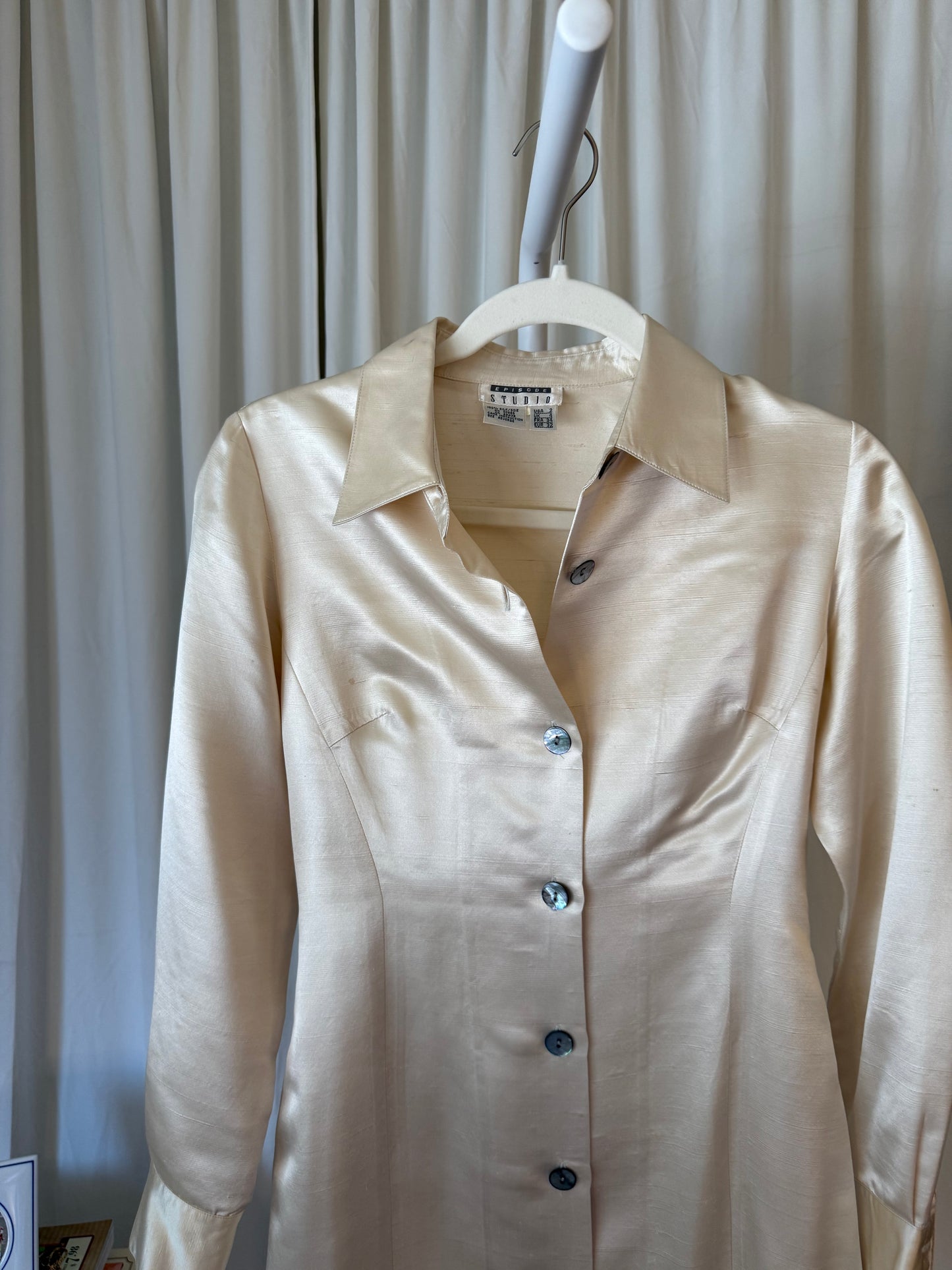 Silk Button Up Dress