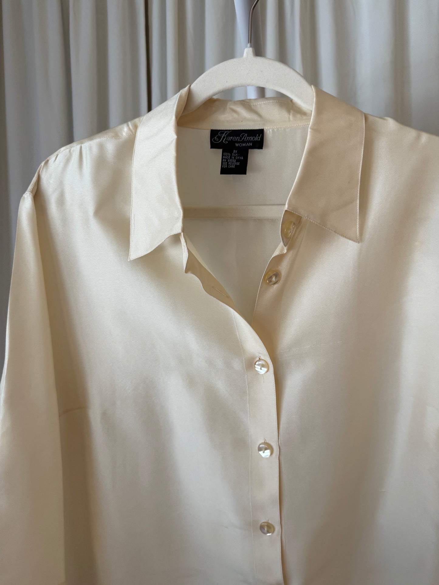 100% Silk Button Down