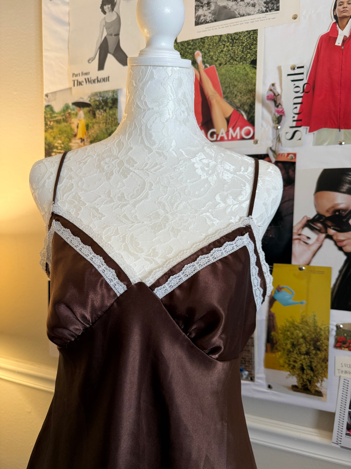Jones New York Darling Brown Slip Dress