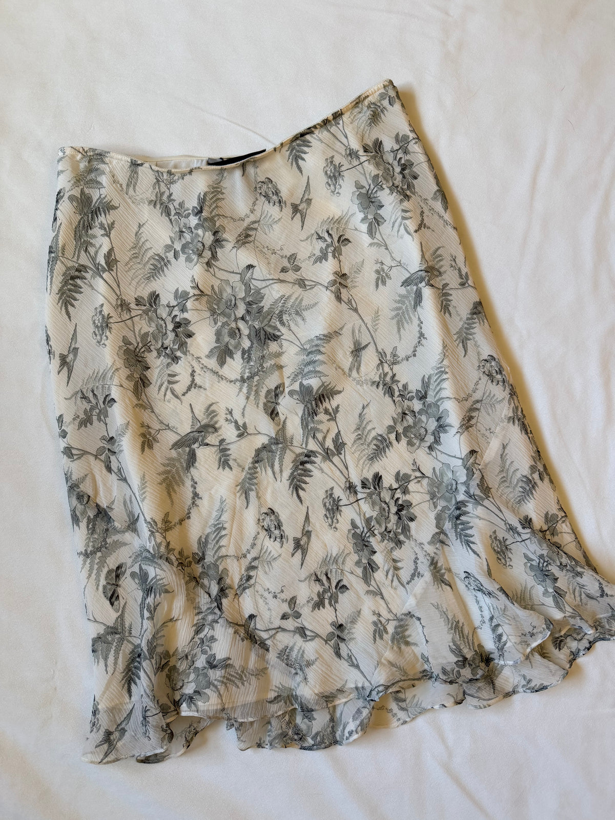 Express Flower Silk Skirt