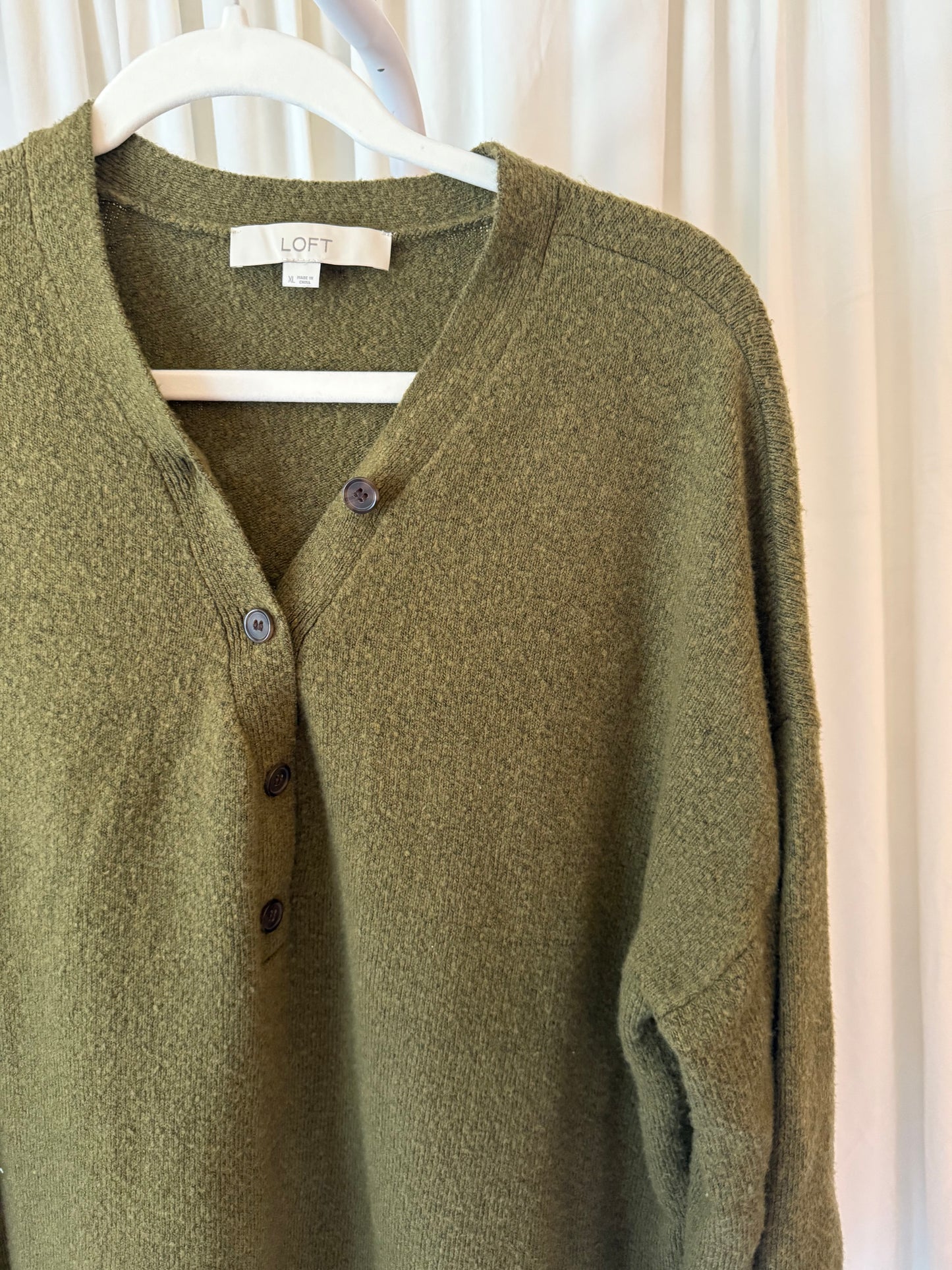 Loft Quarter Button Down Sweater