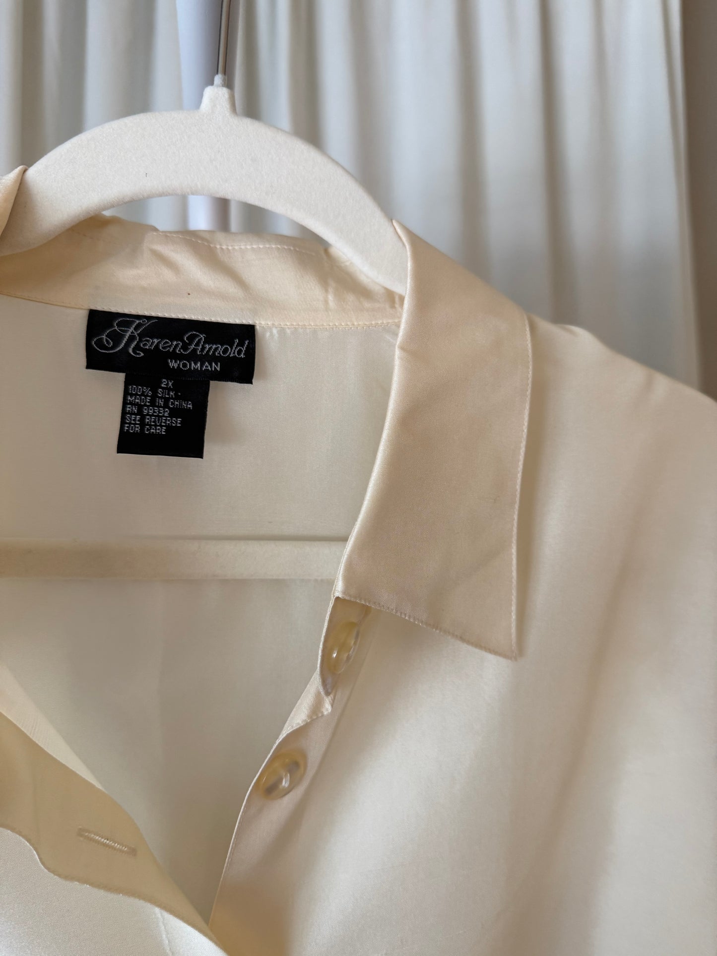 100% Silk Button Down