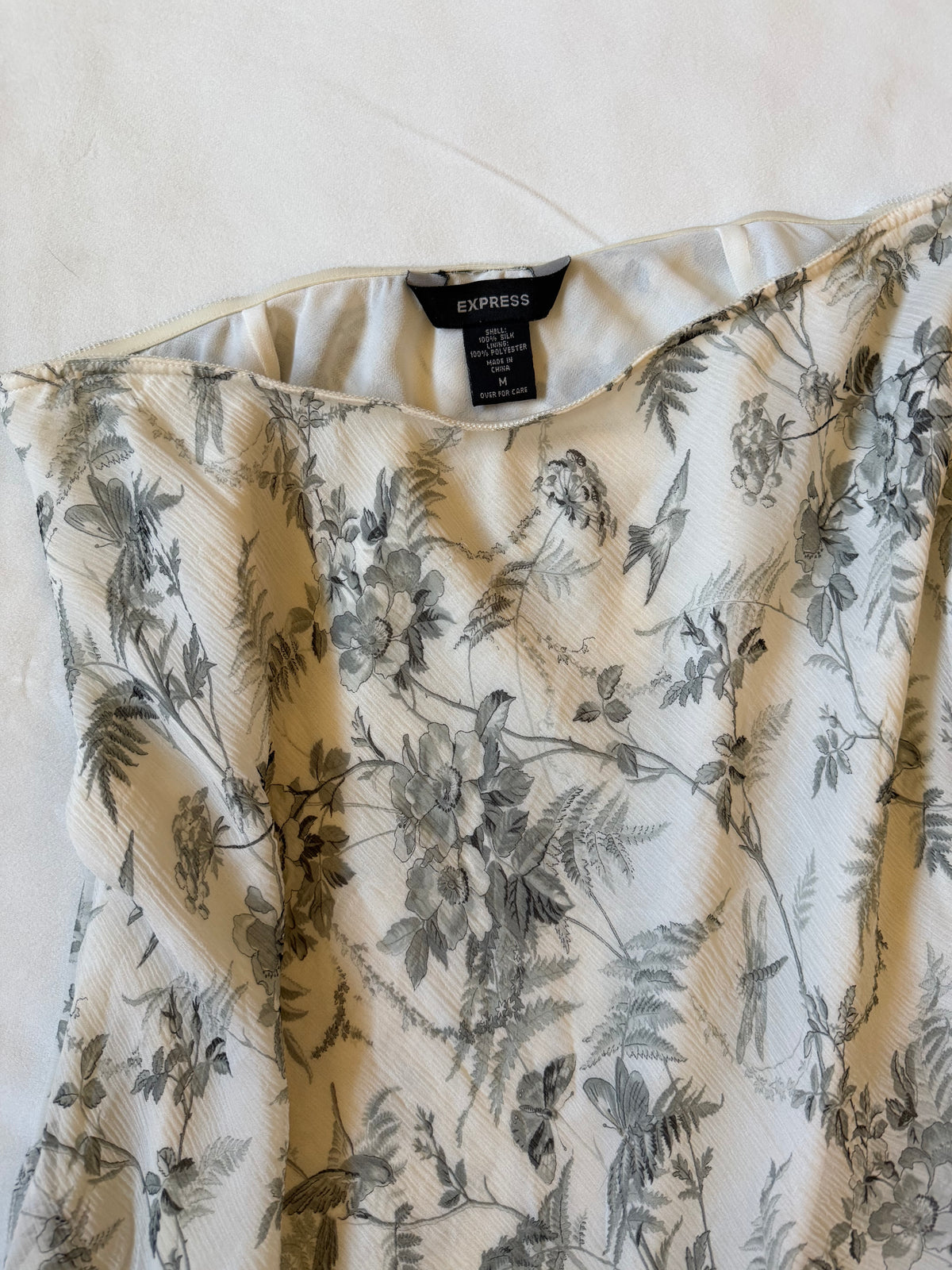 Express Flower Silk Skirt