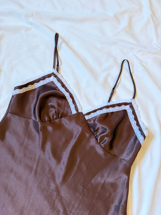 Jones New York Darling Brown Slip Dress