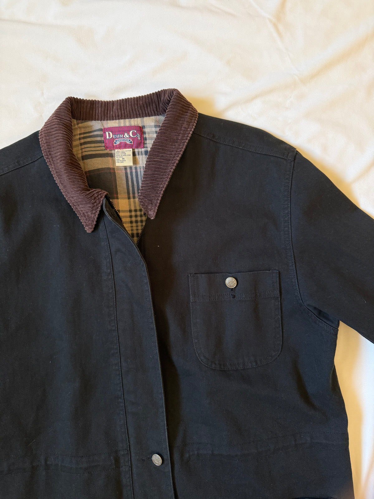 Denim & Co Black Barn Jacket