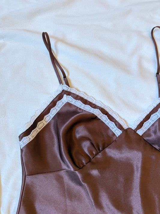 Jones New York Darling Brown Slip Dress