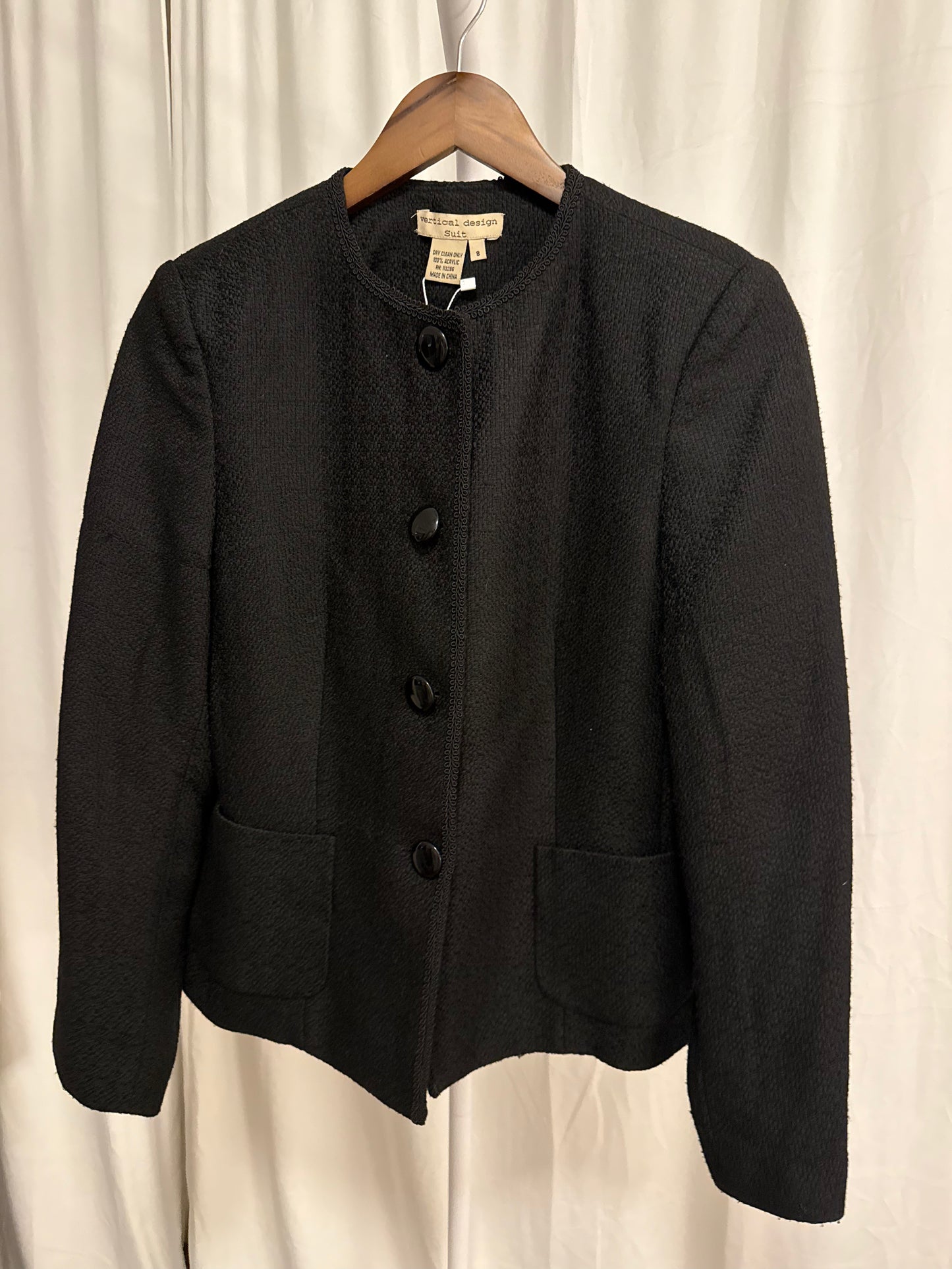 Vintage Black Blazer Top