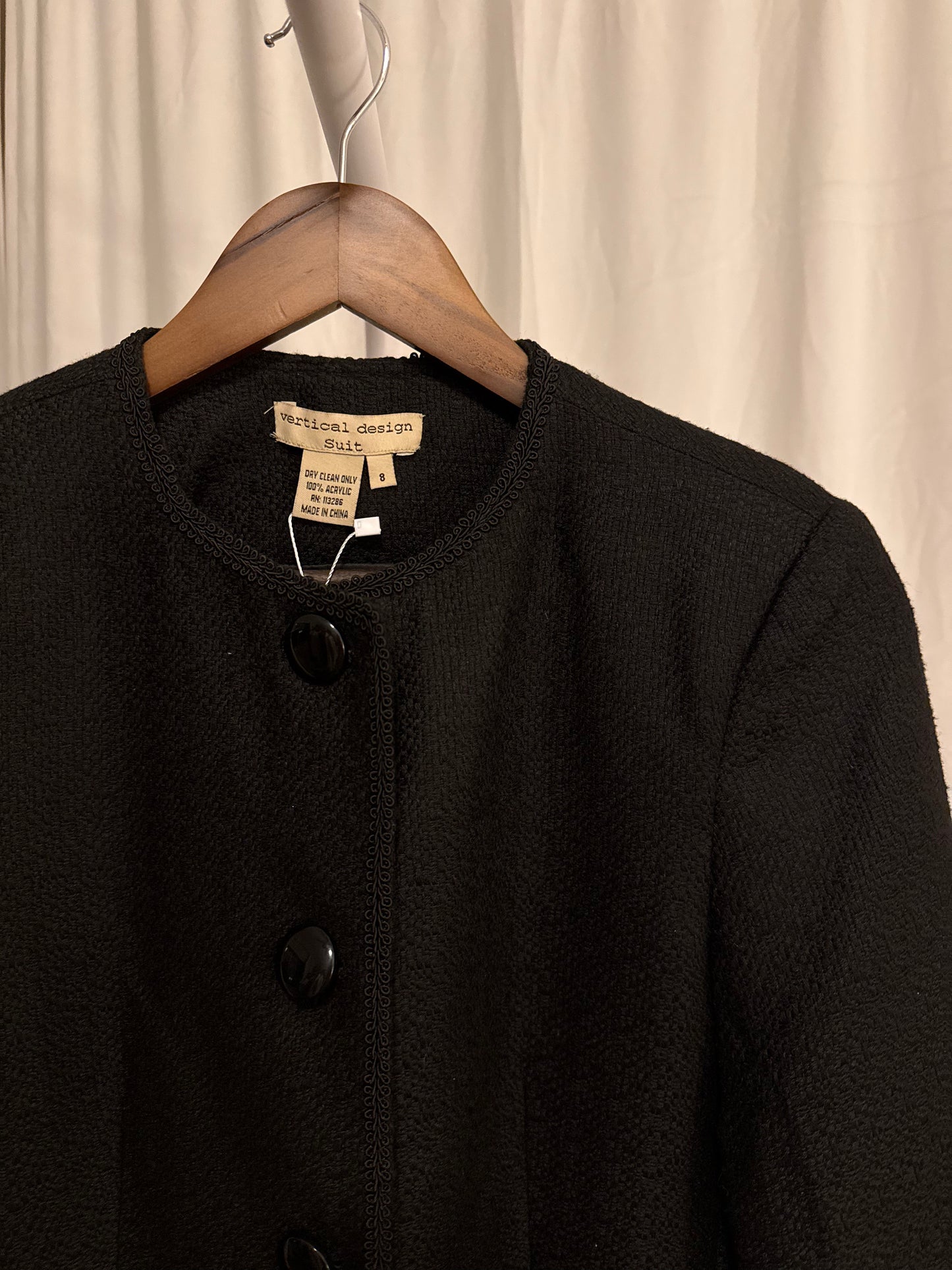 Vintage Black Blazer Top
